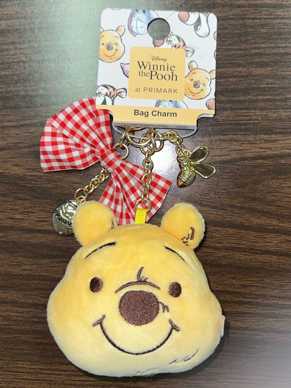 Disney Winnie the Pooh Yellow Plush Bag Charm NEW